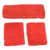 Red Elasticated Sweat Headband / Wristband Gym Set