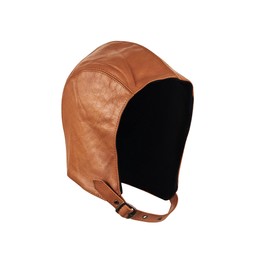 BLUETECH Convertible hood, aviator hat, convertible hat, classic car hood, basic cognac, with convertible glasses, men, women, leather, unisex, L