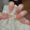 Pure Handmade Nails Press on Nail Reusable Fake Nails Rhinestone