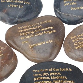 Stonebriar Piedras Inspiradoras de Las Escrituras, Ideas de Regalo religioso para Amigos y Familiares, Juego Decorativo de 6 Piezas