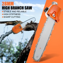 28mm 9 teeth High Tree Branch Saw, Cutter Chainsaw Head, Pruning Tool Mower Accessories, Branch Trimmer for Home Agriculture Forestry