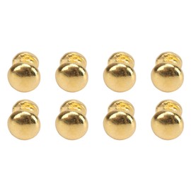 8Pcs 1:12 Scale Miniature Round Head Knobs, Metal Dollhouse Door Handle Knobs Furniture Knobs Accessories (Gold)