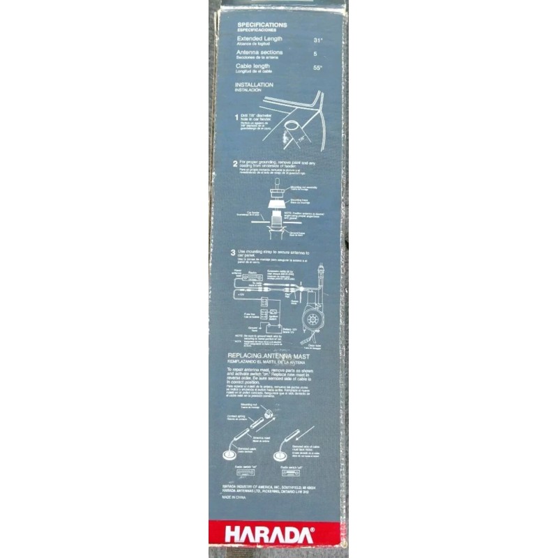 Harada MX-22 AM/FM Universal Fully Automatic Power Antenna Fits Most
