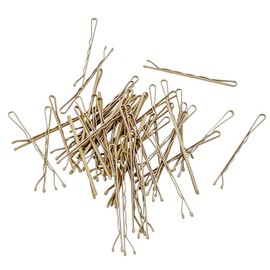 HAARallerliebst Hair Clips for Blonde Hair (Pack of 50 | Beige | 5 cm) with Box for Storage (Pack of 50; Box Colour: White)