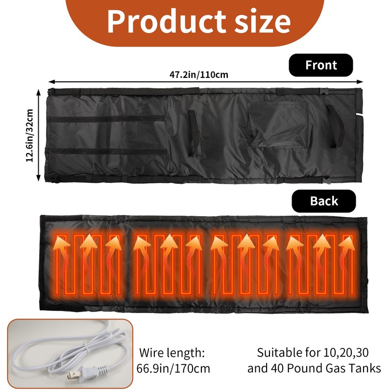Propane Tank Heater Blanket,Gas LP Cylinder Tank Heater with Temperature