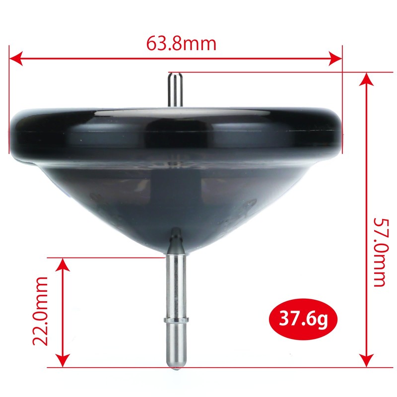 Spin Gear Certified Top Ooruri Hachioji Made Top (Smoke Black)