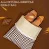 2-Pack Reusable Beeswax Bread Bags for Sourdough, Natural Linen Bag