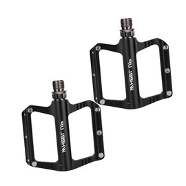 Outanaya 2pcs Aluminium Alloy Platform Pedal Non- Bike Pedal for Enhanced Comfort and Efficiency for and Urban Bike Accessories Black