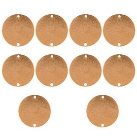 10pcs Metal Stamping Blank Copper Flat Round Stamping Tag Pendants Charms Circle Engraving Disc for Bracelet Earring Necklace Chain Charms Making 20MM