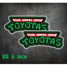 L1G 6 Inch X2 TMNT Ninja Mutant Turtle Style Decal Fits Toyota Tacoma 4Runner Tundra