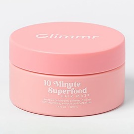 Glimmr 10-Minute Hair Mask for Damaged Hair – Deep Conditioner with Bonding Protein, Castor Oil & Superfood Extracts – Restores Shine, Reduces Breakage, Softens, Strengthens & Adds Fullness