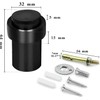 Door Stoppers, Door Stopper Stainless Steel Cylindrical Floor Door Stop