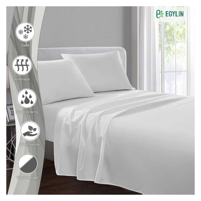 Pashmina 800 Thread Count 3 Piece Single Size Bed Sheet