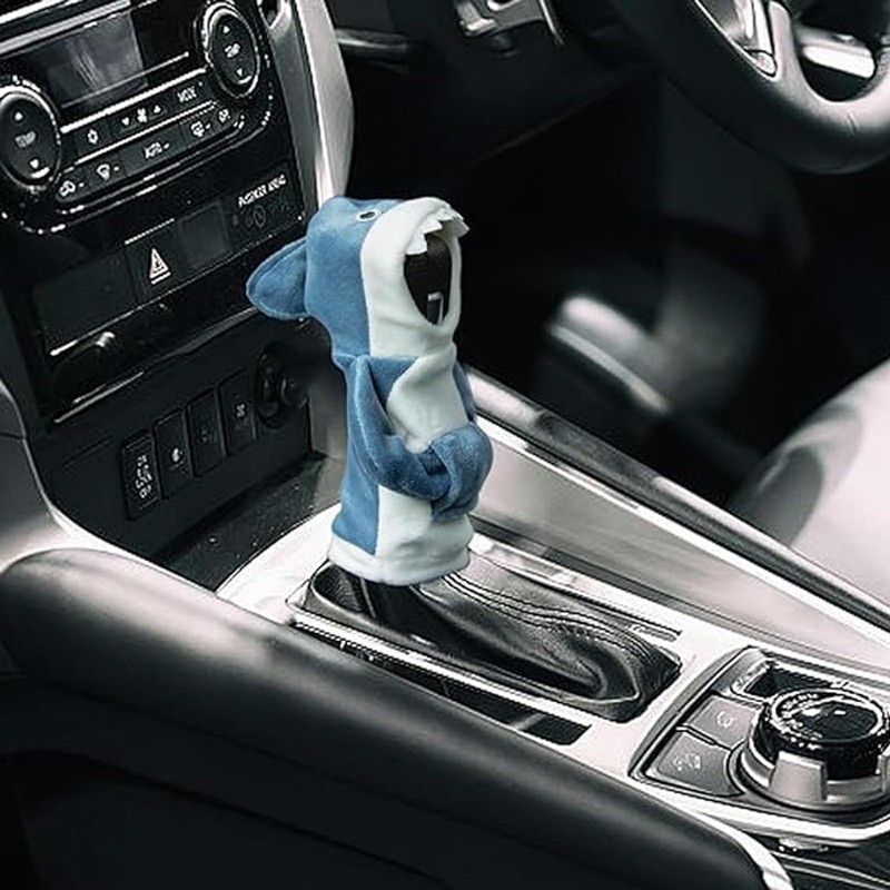 QIOON Mini Gear Shift Hoodie Shark Shift Knob Cover, Universal