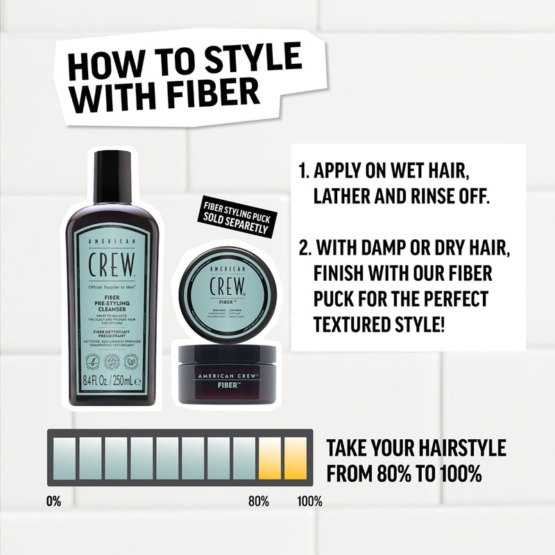 American Crew Fiber & Pre-Styling Shampoo With Bonus Socks Pack
