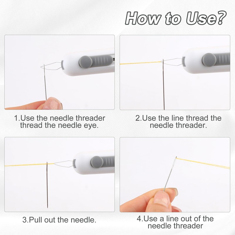Automatic Needle Threaders Seam Ripper, Upgraded 3 in 1 Sewing