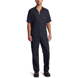 Dickies Men's Short Sleeve Coverall, Dark Navy, Large Tall