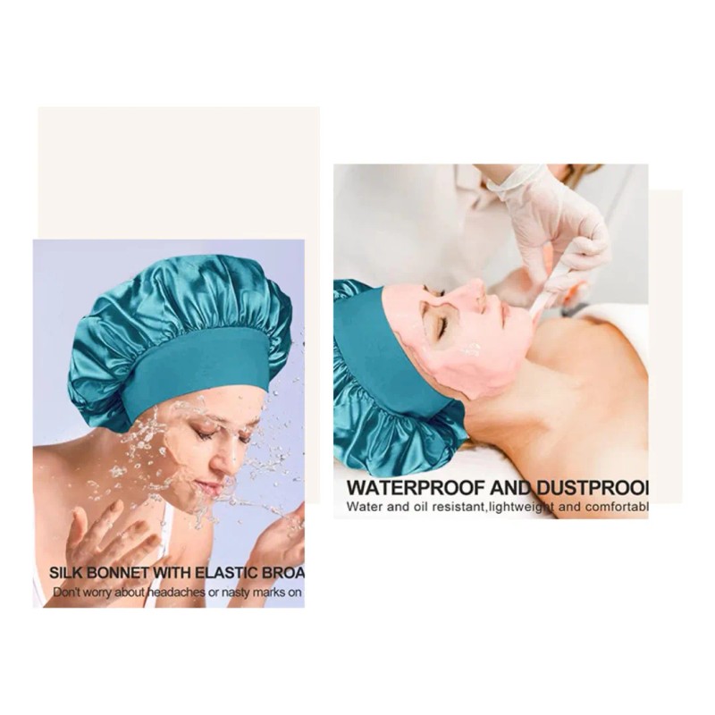 2 Gorros De Satín Método Curly Para Dormir Banda Ajustable