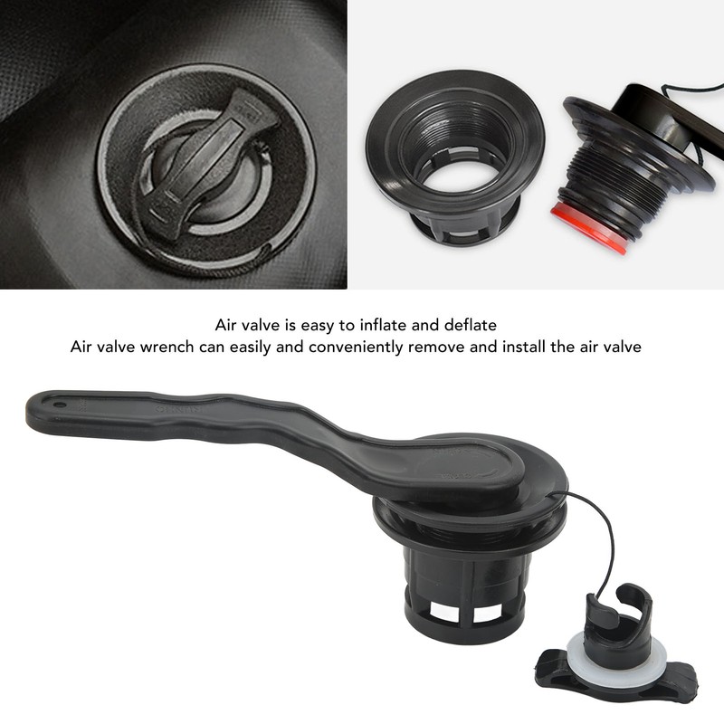 8 Groove Boat Air Valve with Wrench Kit Double Seal