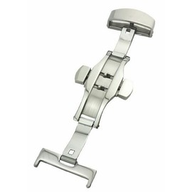 Plus Nao D Buckle, Butterfly Buckle, Buckle Only, Metal Fittings, Double Opening, Watch Replacement Part, Watch Parts, Silver