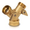 YourCasa Water Distributor Y Splitter 3/4 Inch Brass - Water