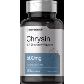 Horbäach Chrysin 500mg | 60 Capsules | Passion Flower Extract | Non-GMO | by Horbaach