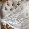 Melodieux Flower Embroidery Sheer Curtain for Living Room Bedroom, Farmhouse