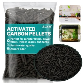 Sukh Activated Carbon Pellets - Activated Charcoal Bulk Carbon for Aquarium Charcoal Pellets for Waterbox Aquariums Pond Fish Tank (1.9, Pounds)