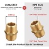 YRAKOZIN Pack of 2 Brass Double Nipples - 1 1/4