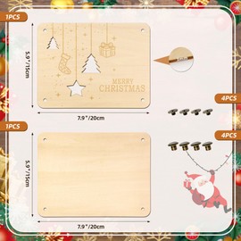 TAKULA Wooden Gifts Christmas - Christmas Money Gift, Money Gifts Packaging - Original Christmas Gifts, Christmas Greeting Cards | Happy Christmas