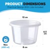 Concept4u Reusable Plastic Pots *CHOOSE YOUR SIZE* | Round Food