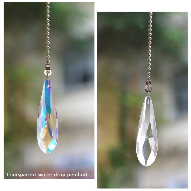 VGOL 2PCS Light Pull Cord Water Drop Pendant Light Switch