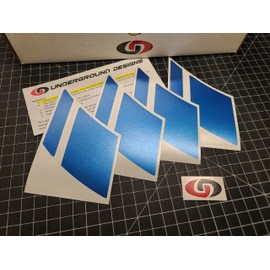 REDLINE Wheel Decals Hash Stripe Stickers Universally Fits 18" 20" Wheels SELECT COLOR: (Bright Blue Metallic, 20" Wheel)