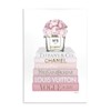 Stupell Industries 'Pink Rose Bouquet Bookstack', Wall Plaque Art, 10