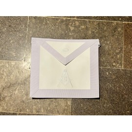 Masonic Apron with Square & Compass & All-Seeing Eye – Adjustable Belt – Freemasonry Regalia for Lodge Members Size (16×14)