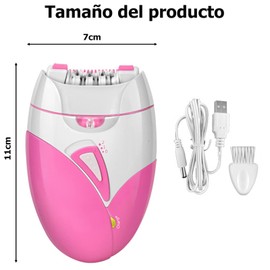 Electrica Depiladora para Mujer Portátil - Afeitadora y Recortadora para Mujer, sin Dolor, Inalámbrico, Depilación para Axilas, Piernas, Brazos(Rosado)