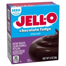 Jell-O Chocolate Fudge Sugar Free & Fat Free Instant Pudding & Pie Filling Mix (1.4 oz Box) Pack of 24