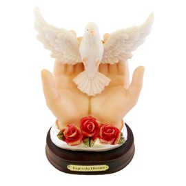 6 Inch Statue of Holy Spirit Espiritu Santo Dove in Hand Christianity Catholic