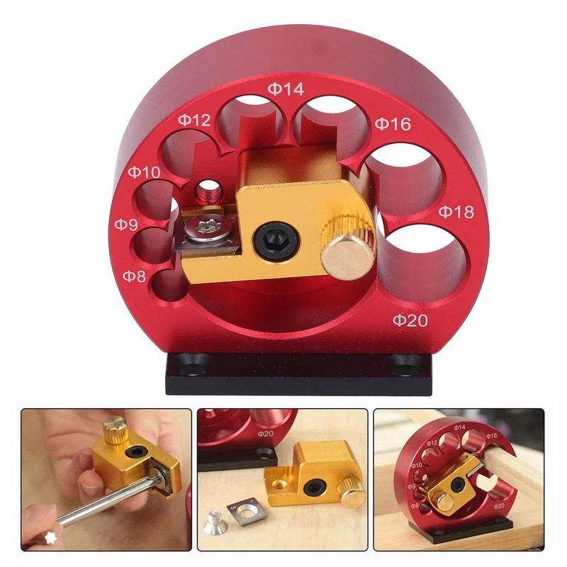 Dowel Maker Jig Kit, Metric Adjustable 8 Hole Carbide Inserts