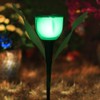 4Pcs Outdoor Solar Power Tulip LED Flower Light Waterproof Garden