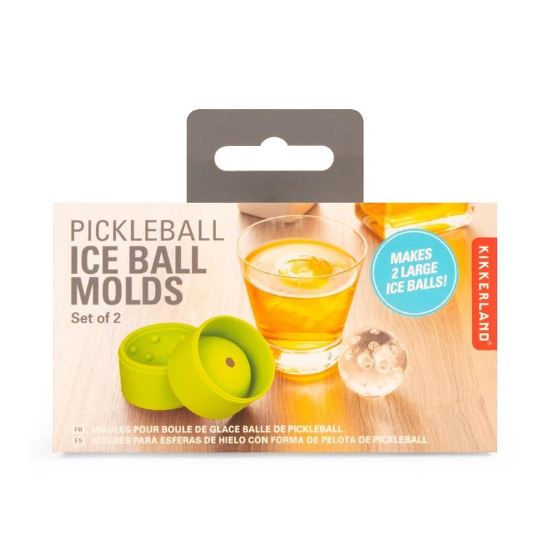Kikkerland Pickleball Ice Ball Moulds Set of 2 Ice Cream
