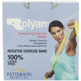 ROLYAN Energising Exercise Bands Latex Free , 25 m , Yellow Light , Elastic Band For Upper Body , Lower Body , & Core Exercise , Physical Therapy , Pilates , Home Workouts , & Rehab , Fitness Band