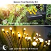 Solar Garden Lights Outdoor Decorations: 4 Pack Upgraded 8 LED
