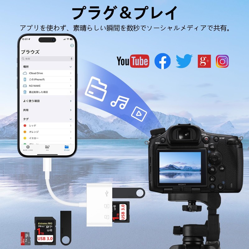 Vedfoad SD Card Reader 3 in 1 Type-C Memory Card