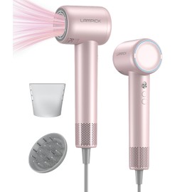 Hair Dryer,110000 RPM Blow Dryer with 500M Negative Ions, Lightweight Ionic Travel Hair Dryer with Magnetic Diffuser & Nozzle for Fast Drying, Low Noise Brushless Motor for Salon & Home Use,Pink