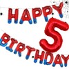 Spider Theme Happy Birthday Banner Party Decorations Large Number 5