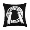 Jump Rope Illustration For Fitness Enthusiasts Throw Pillow