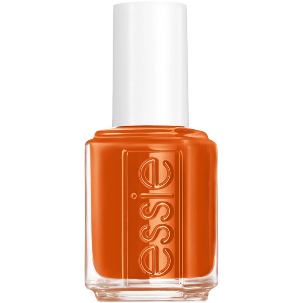Essie essie nail polish, ferris of them all collection, muted burnt-orange glossy shine nail color with a cream finish, let it slide, 0.4600 fl. oz.