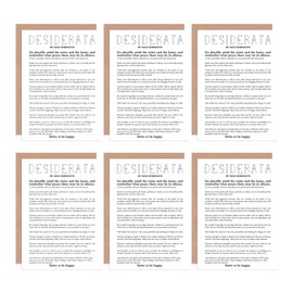 Desiderata Poem By Max Ehrmann Blank Greeting Cards With Envelopes Pack of 6