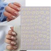 Sutaozhi 6 Sheets Valentine's Day Nail Stickers 3D Heart Nail